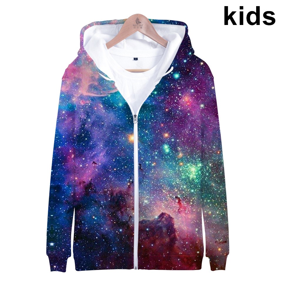 Coat Star Space Galaxy Hooded  - đánh giá và giá Street Fashion Zip Up Hoodie