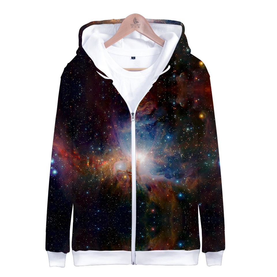 Coat Star Space Galaxy Hooded  - đánh giá và giá Street Fashion Zip Up Hoodie