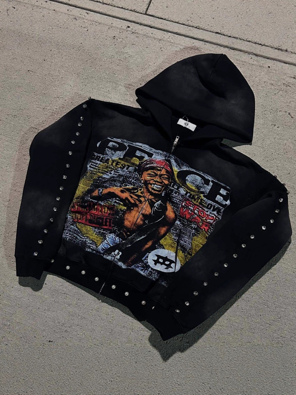 2026 new American hip-hop loos - đánh giá và giá Street Fashion Zip Up Hoodie