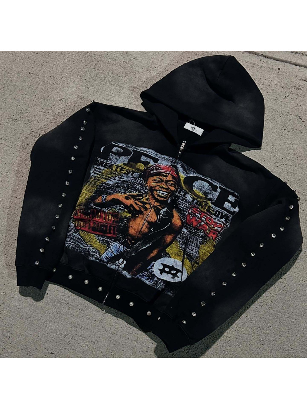 2026 new American hip-hop loos - đánh giá và giá Street Fashion Zip Up Hoodie