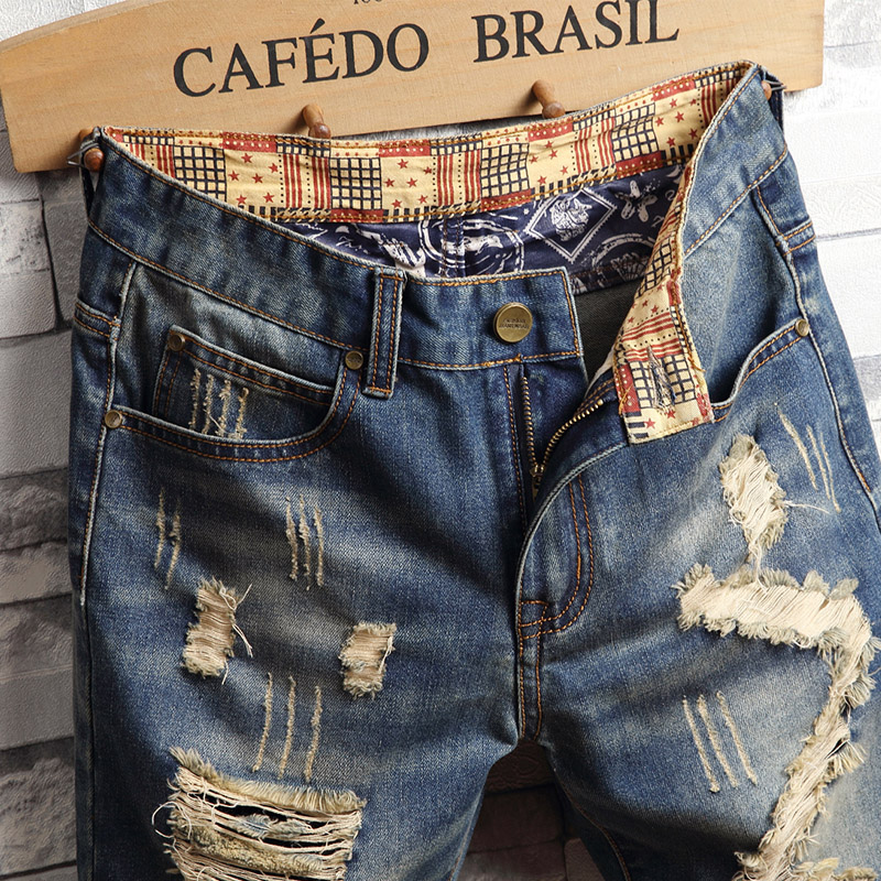 Ripped Hip-hop Denim Shorts Me - đánh giá và giá Street Fashion Types