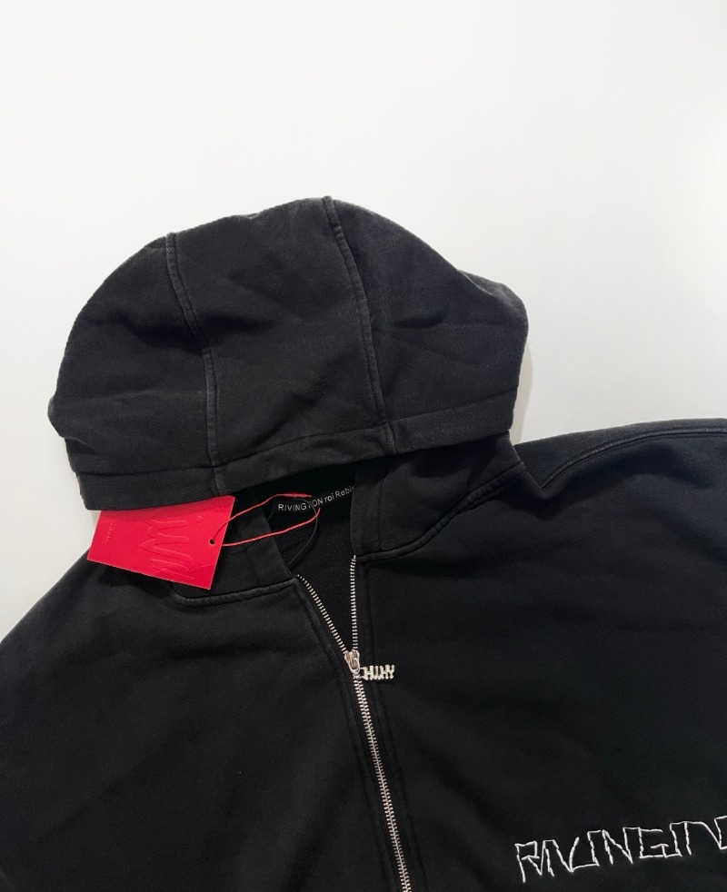 RRR-123 Embroidered LOGO Doubl - đánh giá và giá Street Fashion Zip Up Hoodie