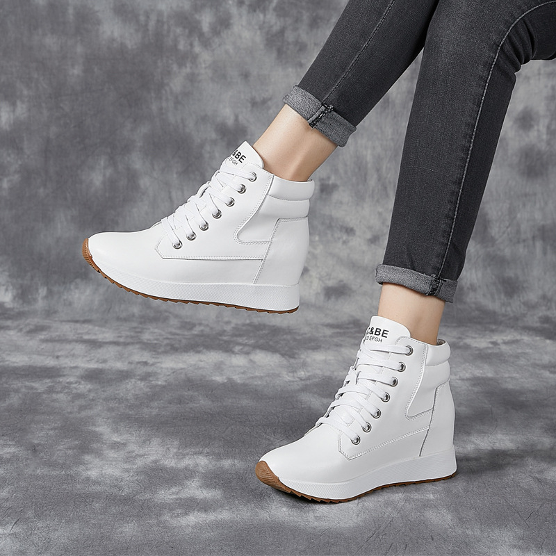 7CM Genuine Leather Women Ankl - đánh giá và giá Chunky Sneaker Platform