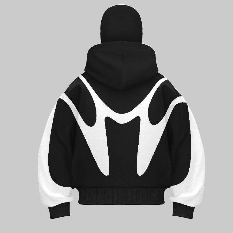 Retro Printed Devil Pattern Do - đánh giá và giá Street Fashion Zip Up Hoodie