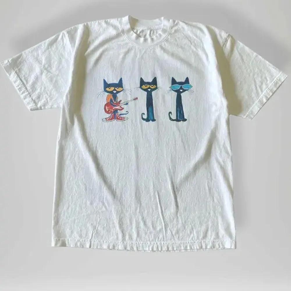 Cute Pete the Cat T-Shirt, Cat - đánh giá và giá Street Fashion Types