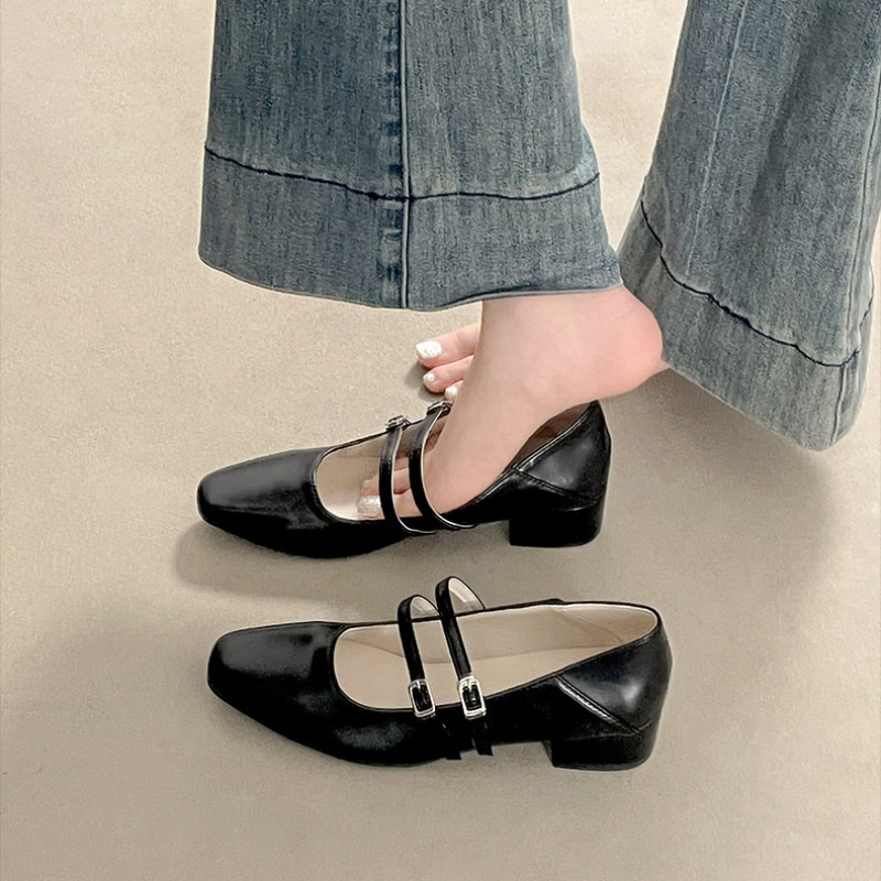Square Toe Low Heel Women Silv - đánh giá và giá Street Fashion Ladies