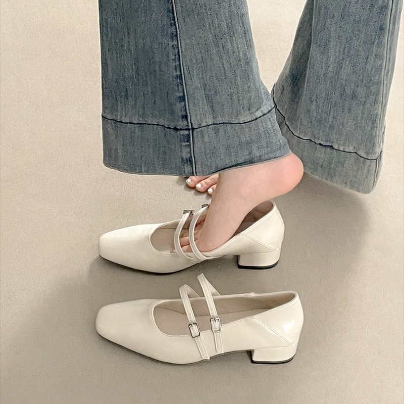 Square Toe Low Heel Women Silv - đánh giá và giá Street Fashion Ladies