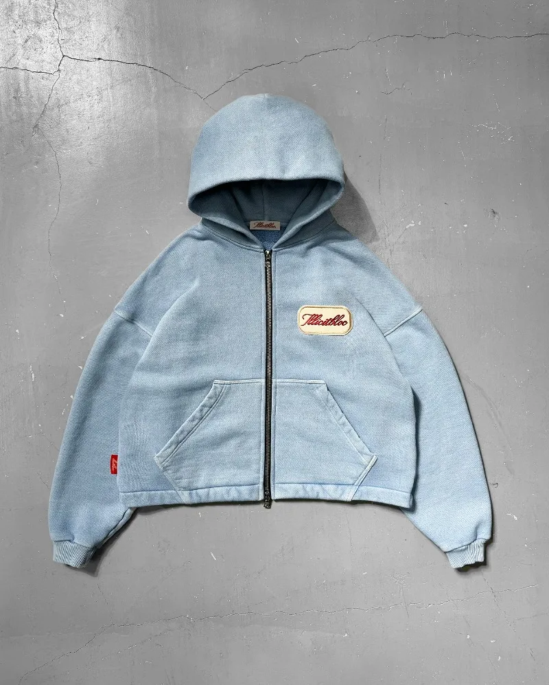 Y2K Fashion New Letter Embroid - đánh giá và giá Street Fashion Zip Up Hoodie