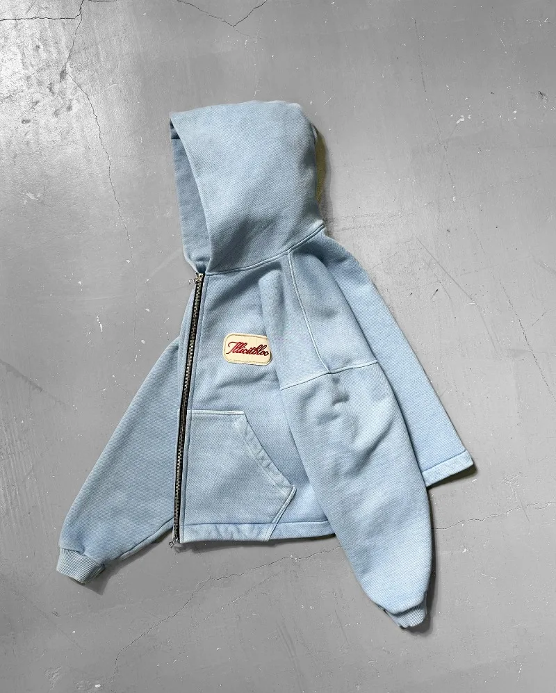 Y2K Fashion New Letter Embroid - đánh giá và giá Street Fashion Zip Up Hoodie
