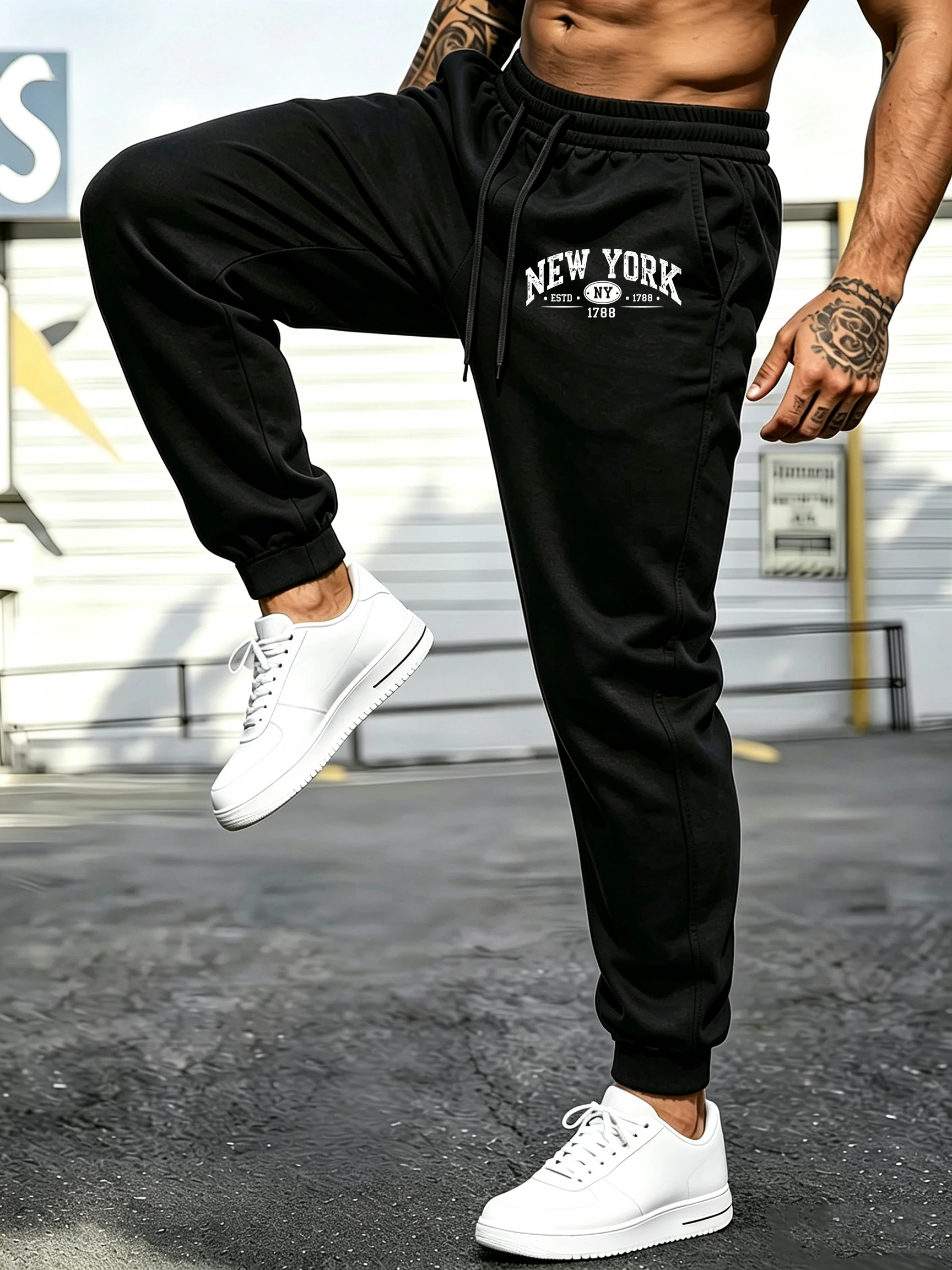 Men's jogging trousers, New Yo - đánh giá và giá Street Style New York Fashion